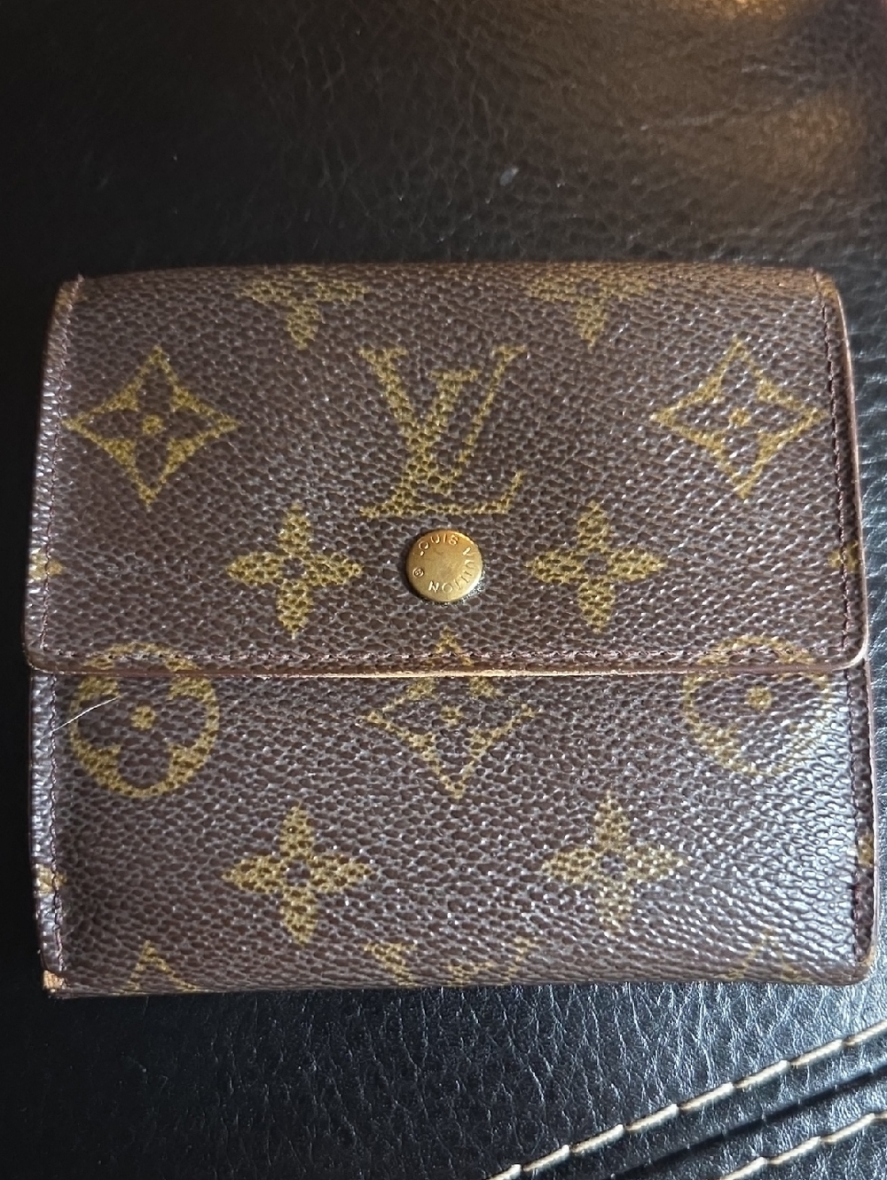 Authentic Louis Vuitton Monogram Porte Monnaie Bi-fold Wallet